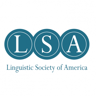 Linguistic Society of America logo in blue and white