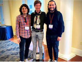 Dr. Jon Forrest and PhD students Austin Brailey-Jones and Jean Costa-Silva attend SECOL