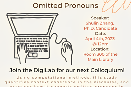 Flyer for Shulin Zhang Colloquium