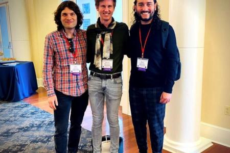 Dr. Jon Forrest and PhD students Austin Brailey-Jones and Jean Costa-Silva attend SECOL